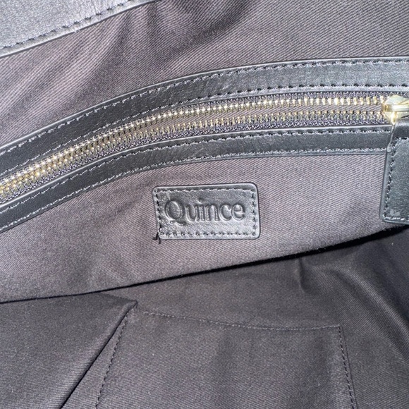 Elegant Black Woven Tote Bag - Picture 5 of 7